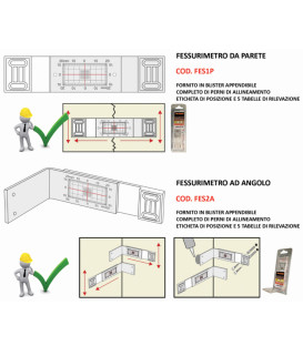 FESSURIMETRO A PARETE TIPO ANGOLARE