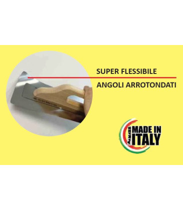 FRATTONE SUPERFLEX MASS ACCIAIO INOX - MANICO LEGNO 110X300 3mm