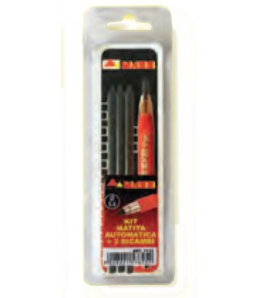 Kit matita muratore automatica Mass con 3 mine di ricambio