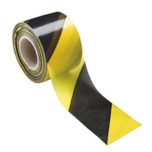 Nastro segnaletico giallo nero 7 cm x 200 m